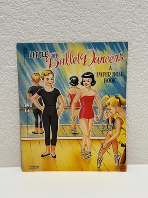 Vintage Little Ballet Dancers Paper Doll Book   Saalfield #1743 (1950s)
