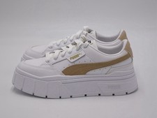 Size 7 - Women  s PUMA Mayze Stack White Light Sand Sneakers