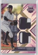 2018 Panini Elite Extra Edition Dual Materials Purple 1/25 Genesis Cabrera s3g