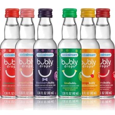 SodaStream Bubly Fruit Drops 8.16 Fl Oz - Natural Flavor, Zero Calories, 6-Pack