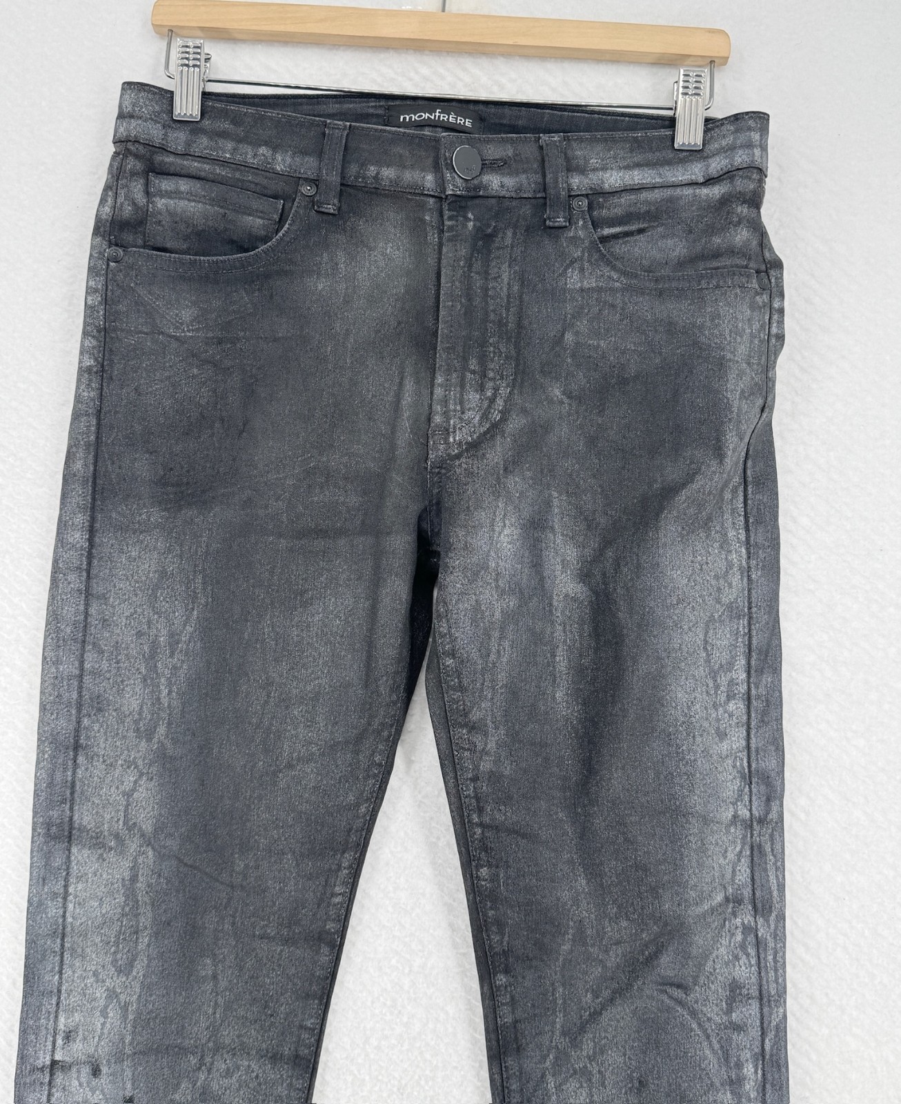 Monfrere Greyson Mens Python Gray Denim Stretch S… - image 3