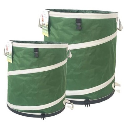 24 Gallon and 46 Gallon Collapsible Trash Can Solid Bottom 24 Gal+46 Gal Green