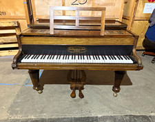 John Broadwood & Sons 88-Key Grand Piano Brown Wood Finish 3 Pedals