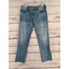 Pilcro Anthropologie Hyphen Mid Rise Boyfriend Jeans Women's 27 Blue Medium Wash