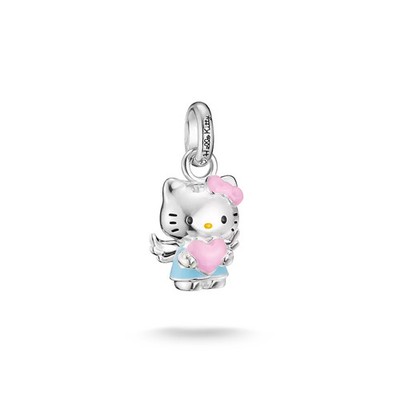 THOMAS SABO Charm HELLO KITTY Engel Legierung Feinsilber plattiert CC1357-M06-7
