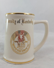 Small UNIVERSITY OF KENTUCKY Stein Mug W C Bunting Pottery  ~ 4 1/8" tall