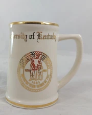Small UNIVERSITY OF KENTUCKY Stein Mug W C Bunting Pottery  ~ 4 1/8" tall