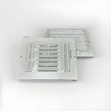 4-PACK! Hart & Cooley 8" x 6" Steel Ceiling/Sidewall Register Vent White