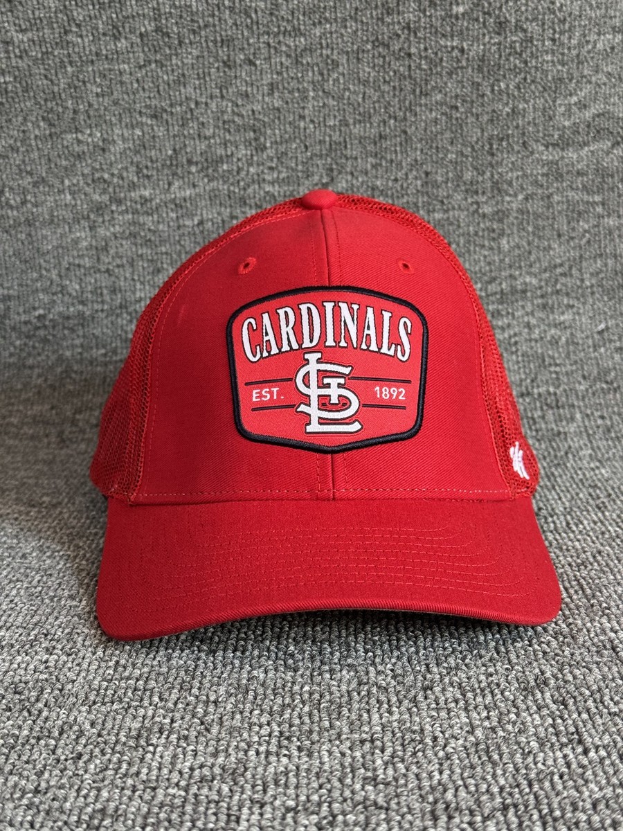 '47 Brand St. Louis Cardinals MLB Trucker Snapback Red Hat Patch Logo