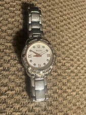 Bulova Accutron Women s Watch Stainless Goldtone Diamonds Needs Battery