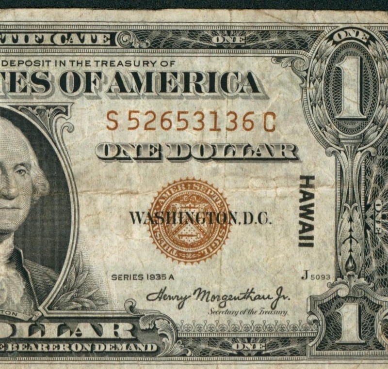 $1 1935 A (( HAWAII )) Silver Certificate * PAPER CURRENCY AUCTIONS *