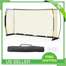 Soccer Goal 12X6 FT Soccer Goal for Backyard Portable Net Collapsible Metal Base