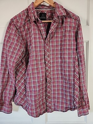 Prana Shirts (TWO) Men s M Button Up Plaid Long Sleeves