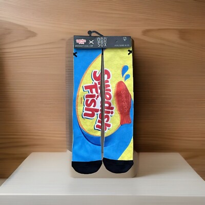 Odd Sox Swedish Fish Crew Socks Mens 6-13 Novelty Candy Socks NWT