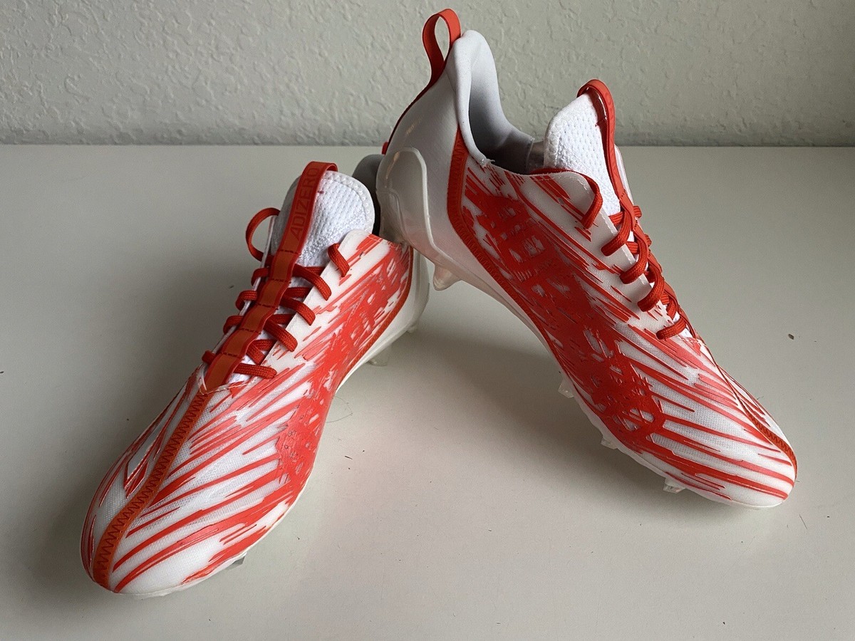 Adidas Adizero Football Cleats Orange White HP8748 Men\'s Size 12.5 NEW Adidas Adizero Football Cleats Men main image 3