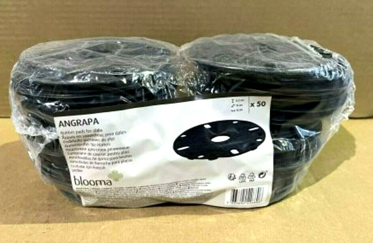 Pack of 50 pcs Blooma Angrapa Rubber Pads for Deck Riser 120 mm Black ...