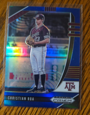Christian Roa -2020 Prizm Draft Picks True Blue Prizm PDP48 - Texas A&M Aggies