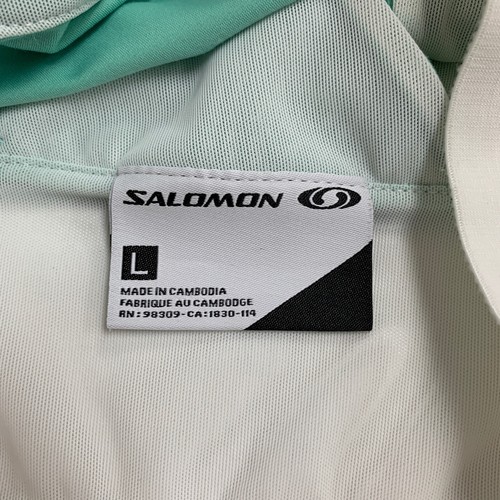 Salomon Tank Top Womens L Large Aruba Teal Whisker Mesh Panel Athletic Shirt - Picture 14 of 16