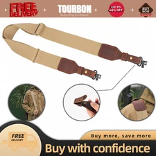 Tourbon Rifle/Shotgun Sling Strap & Gun 1" Mounted Swivels Clip Set Shooting USA