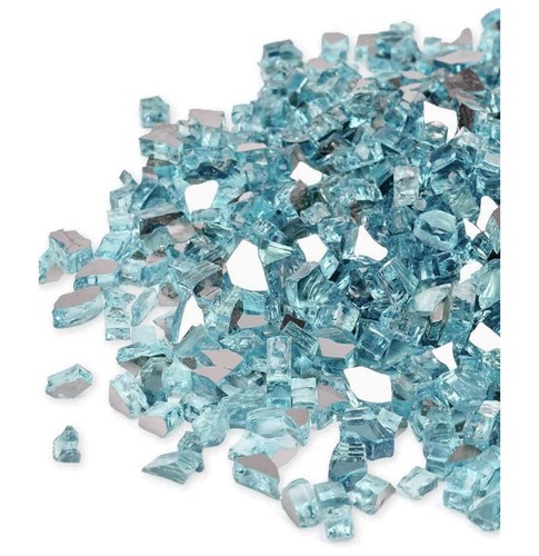 20 Lbs Fire Glass For Propane Fire Pit 1/2inch Reflective Fireplace Glass Rocks