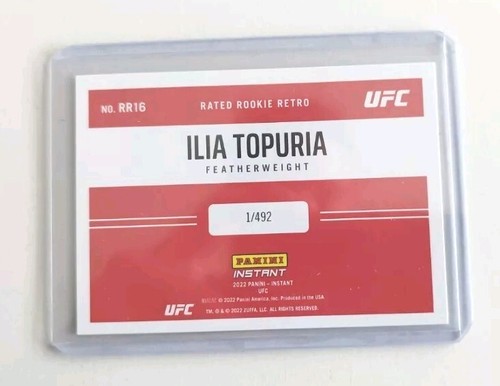 2022 Panini Instant UFC Ilia Topuria RATED ROOKIE RETRO 1/492 RC 🇪🇸 - Imagen 2 de 4