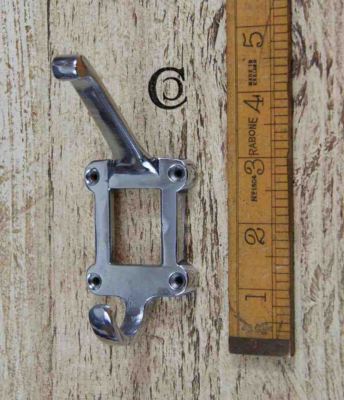Chrom Hut- & Kleiderhaken mit Platz für ein Keramikeinsatz Etikett - 110 mm (4,3'')