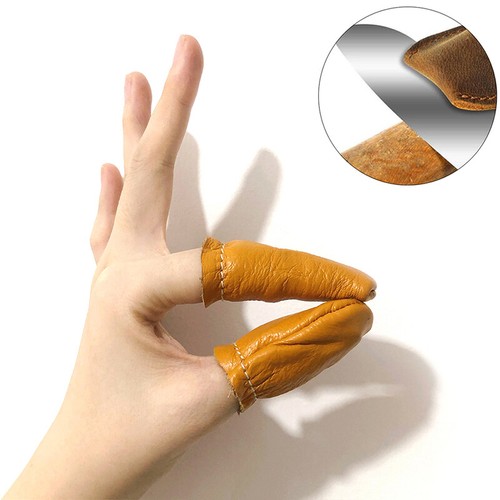 2Pcs Soft Leather Needle Felting Finger Protectors/Guards Thumb Index Finger - Bild 12 von 12