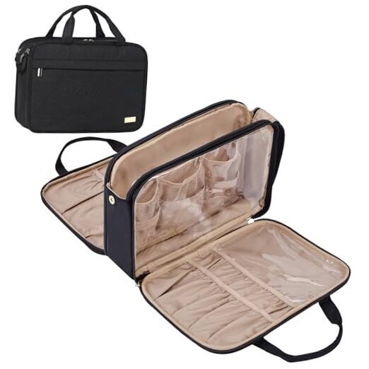 Travel Makeup Bag Stand Up, Portable Cosmetic Organizer, Travel Cosmetic Case