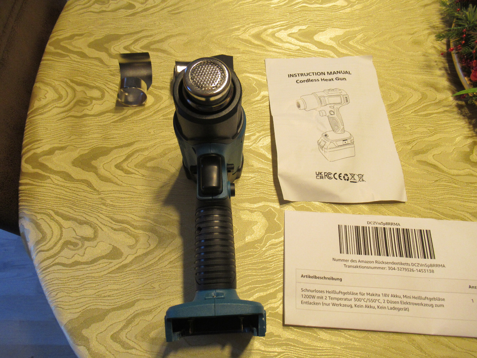 Teetok Cordless Heat Gun,Heißluftfön,passend für Makita 18 V Akku eBay