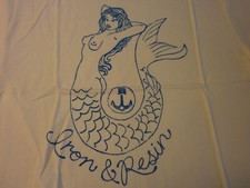 IRON AND RESIN LICENSED BRAND APPAREL MERMAID T-SHIRT MADE IN USA. NEW!