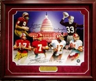 Washington Redskins 6 Quarterback Signed 16x20 Framed Baugh Jurgensen & 4 More