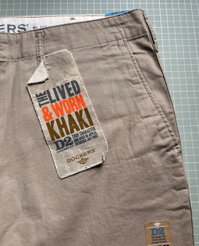 Dockers D2 straight fit cotton khakis W36 L32, BNWOT, stone chinos, flat front - 第 4/20 張圖片