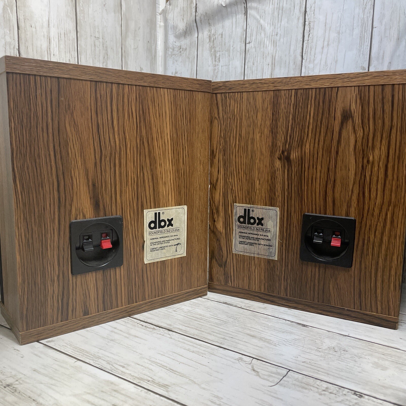 Pair of Vintage DBX Soundfield 3x2 LS & RS Plus Bookshelf Speakers eBay