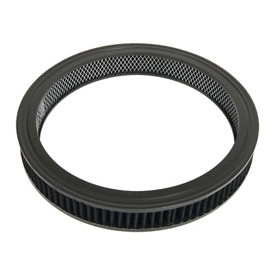 Black Washable Reusable Round Air Filter Element, 14 X 2 Inch 14'' x 2'' Tall 14x2