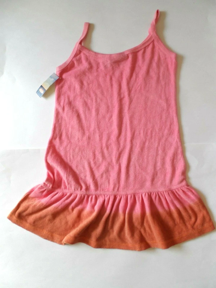 Vestido de playa para niñas Route 66 Terry Dip Dye Group, rosa/rojo, talla: 10/12 () Foto 2 de 2