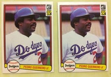 Lot Of (2) 1982 Donruss Pedro Guerrero Baseball Card #136