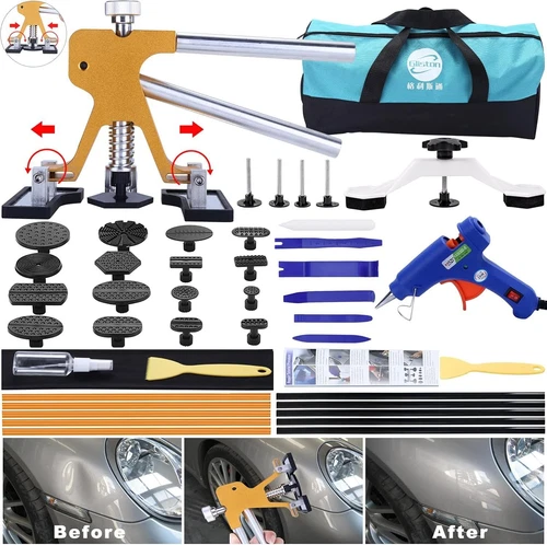 45Pcs Paintless Dent Repair Tool Dent Puller Kit, Adjustable Width, Pops a Dent 