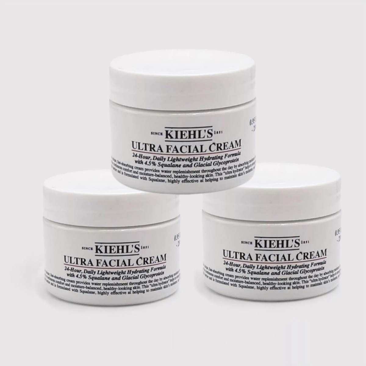 3Pcs x Kiehl's Ultra Facial Cream For All Skin Types 28mL / 0.95oz