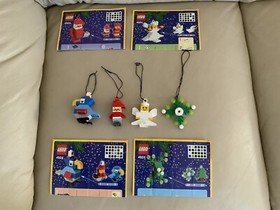 Vintage 2004 Lego Advent Calendar Christmas Creator Ornaments & Directions Lot