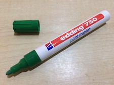 Green Paint Marker Pen 2-4mm Bullet Tip edding 750 Waterproof Opaque Gloss 400°C