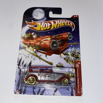Hot Wheels WalMart Christmas Holiday Santa 2012 Ford 32 Toy Delivery Sedan 2/8
