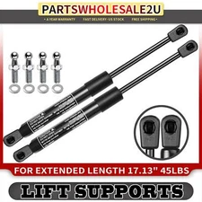 2x Universal Lift Support Shock Gas Struts Extended Length 17.13" 45lbs w/ Spike