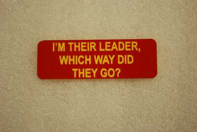 IM THEIR LEADER WHICH WAY DID THEY GO? (Fun Badges)