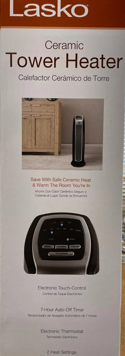 Lasko - 5790 - Oscillating Ceramic Tower Heater with Remote Control - Black  46013765079 | eBay