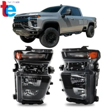 For Chevy Silverado 2500HD 2021-2023 Halogen Assembly Left+Right Side Headlights