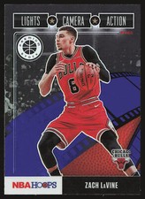 2019-20 Hoops Premium Stock #18 Zach LaVine Lights Camera Action Purple