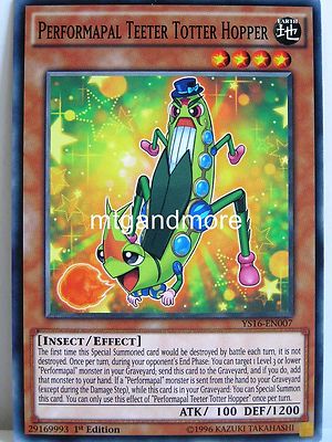 Yu-Gi-Oh - 3x Performapal Teeter Totter Hopper - YS16 - Starter Deck Yuya