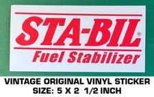 STA-BIL FUEL STABILIZER - VINTAGE ORIGINAL VINYL DECAL STICKER