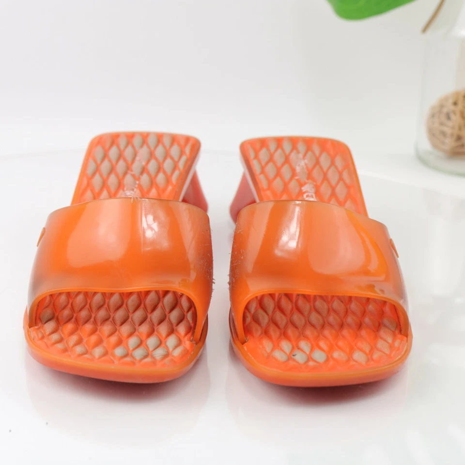 Melissa Opening Ceremony Womens Ladii Sandal Size 7 Coral Jelly Slide Mule Heel - Image 3 of 4