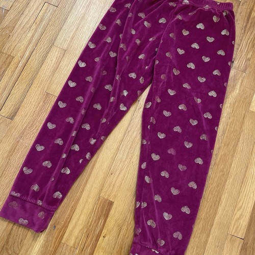 The Children’s Place Girls Velour Maroon and Gold Pajama Set Size Medium - Picture 10 of 13